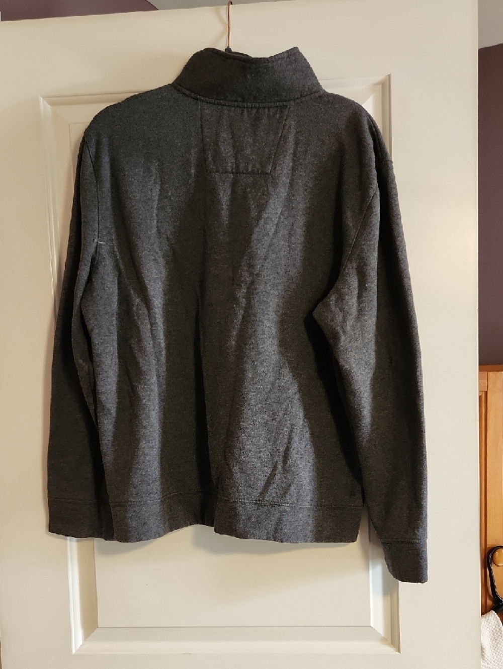 Nautica Men's Dark Charcoal Quarter-Zip Pullover Sweater - Picture 4 of 4